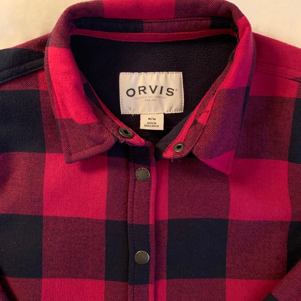 Orvis fleece lined jacket Berry/ Black Buffalo
